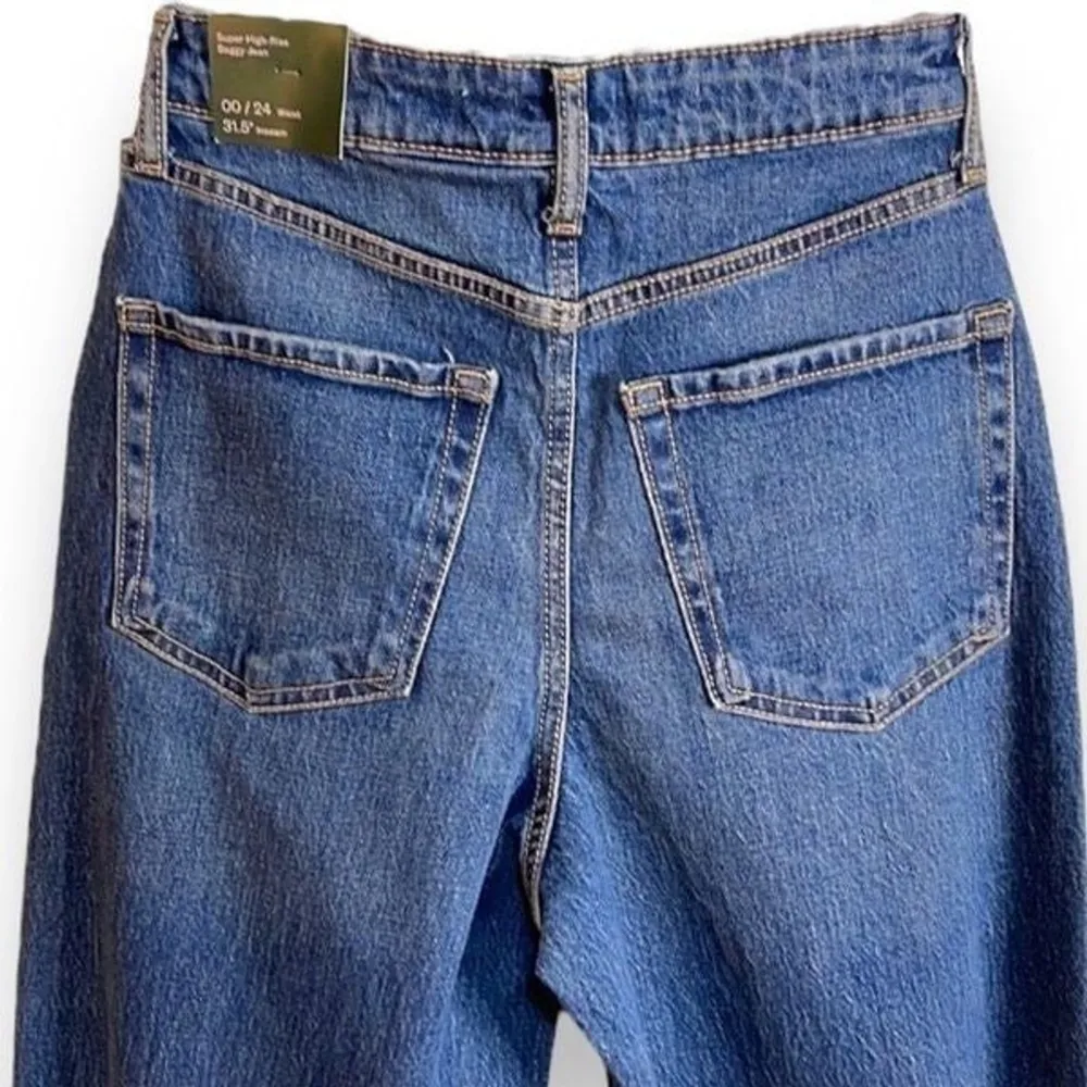 Wild Fable High Rise Baggy Jeans, Women's Size 24, Medium Wash, NWT - Image 3