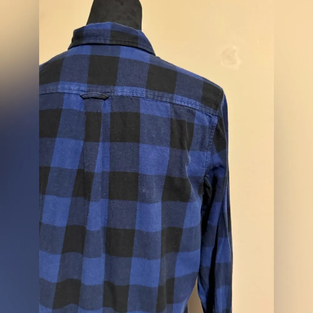 Preloved Label of Graded Goods Blue and Black Button Down Plaid shirt size 8 - Image 7