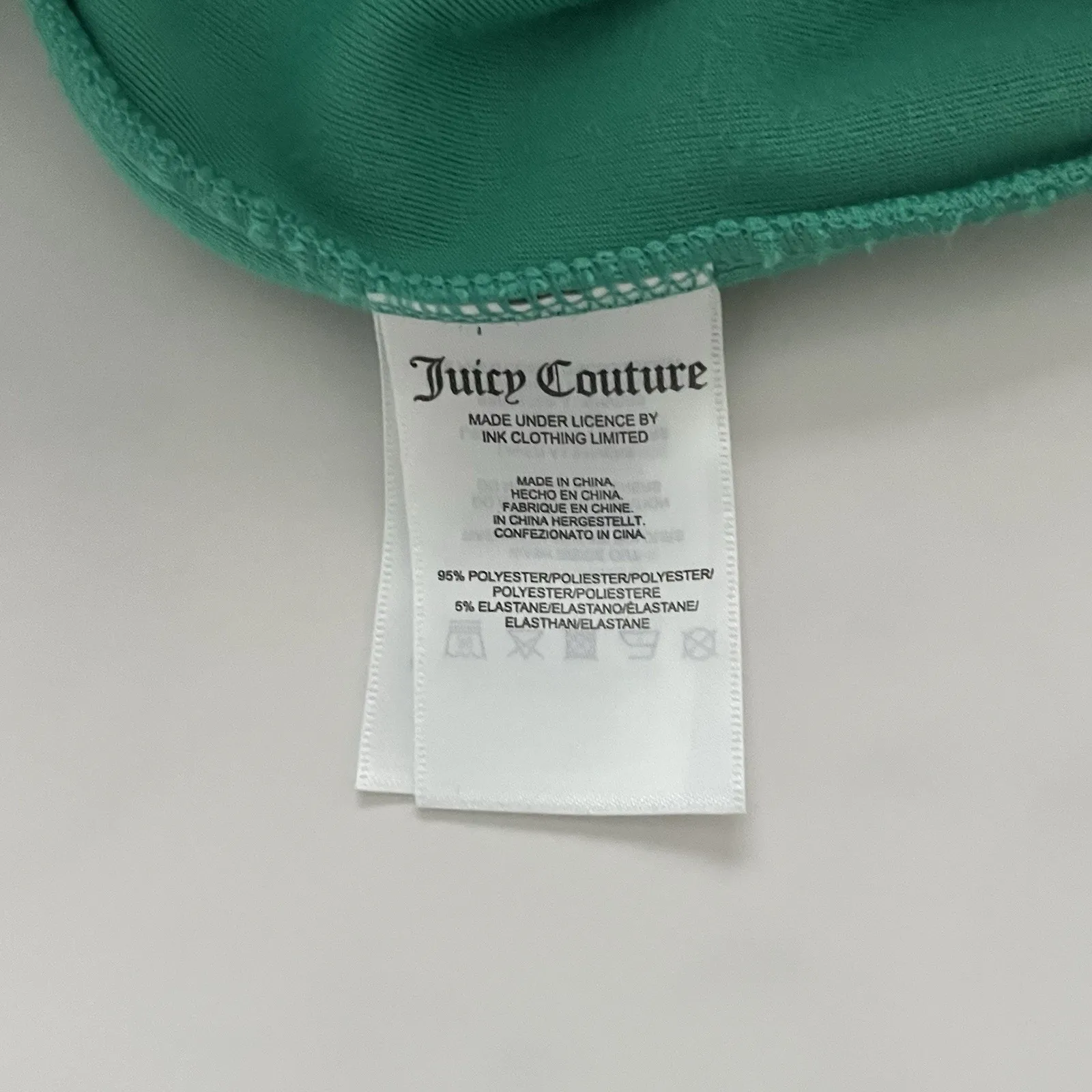 Juicy Couture Big Bling Crop Jacket Velour Green high neck Zip Up Size Small Y2K - Image 7