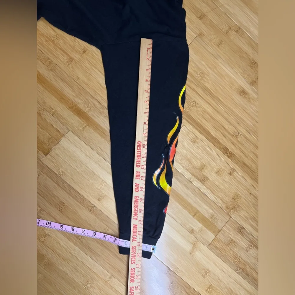 Forever 21 X CHEETOS Flaming Hot Long Sleeve Shirt,Black Flame Sleeves|Size:S - Image 8