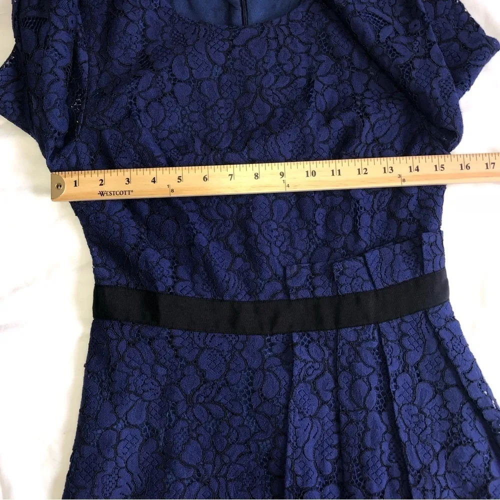 Blue Lace Party Dress Retro Vibes Mid Modern Size undefined - Image 4