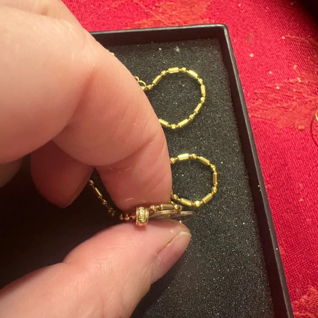 10k real Elegant Gold Heart pendant Necklace is 18k gold filled - Image 3