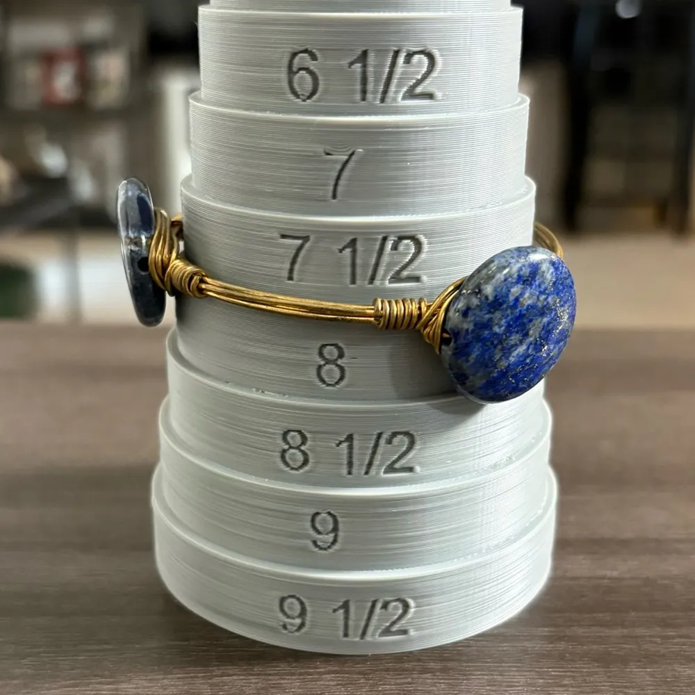 Sodalite Brass Wired Bracelet Blue - Image 4