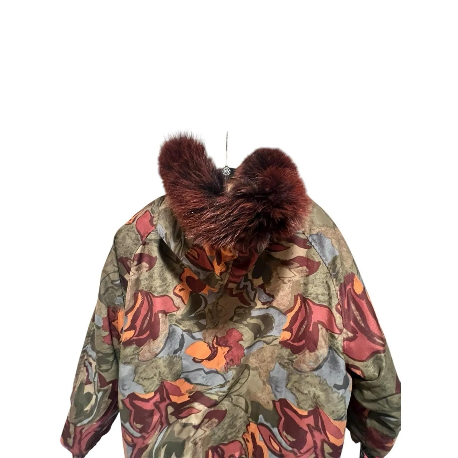 Vintage 90 S Bernardo Stadium parka Small RN 77117 ‎ Floral Fur Toggle Coat - Image 4