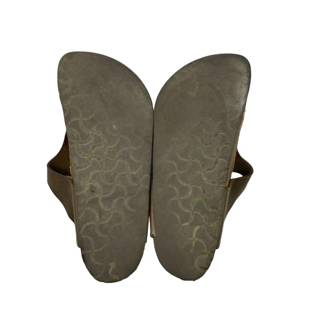 Birkenstock Women's Gizeh Slip on Brown‎ Leather Sandals Size 36 US 5-needs TLC - Image 2