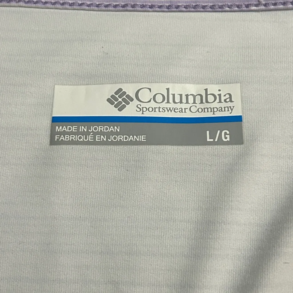 Columbia white and purple striped sleeveless Ombre Tank Top Large Activewear - Image 4