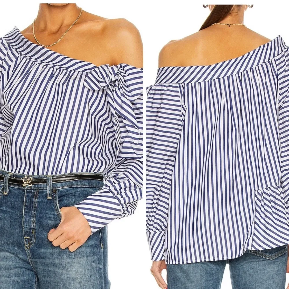 Silvia Tcherassi Parigi Shirt in Cobalt Stripes Blue Size L - Image 9