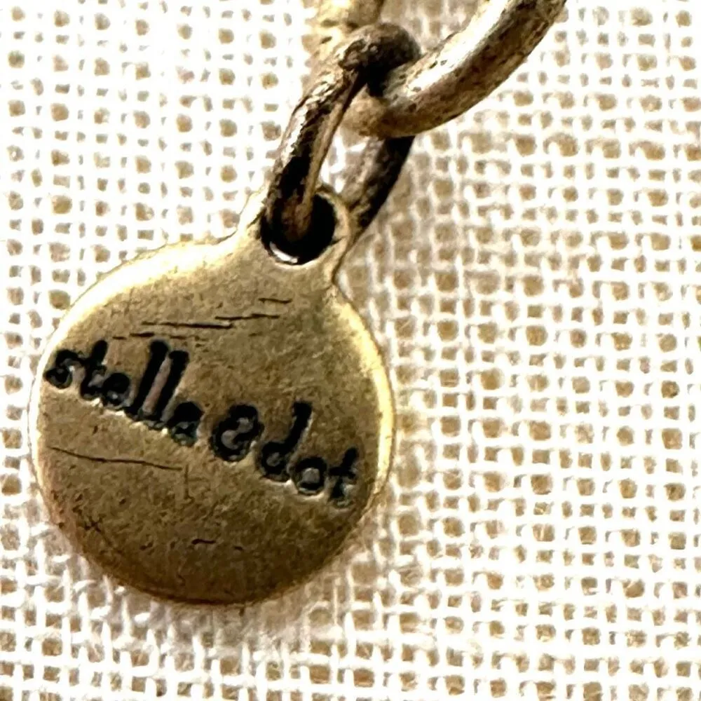 Stella and Dot Elodie statement Necklace Orange Green Flowers Statement - Image 8