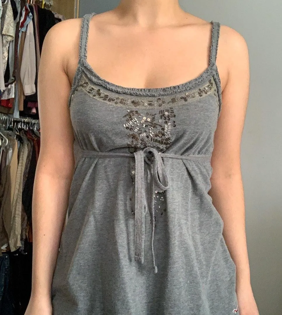 Sequin Cross Back Bow Tie Tank - Image 8