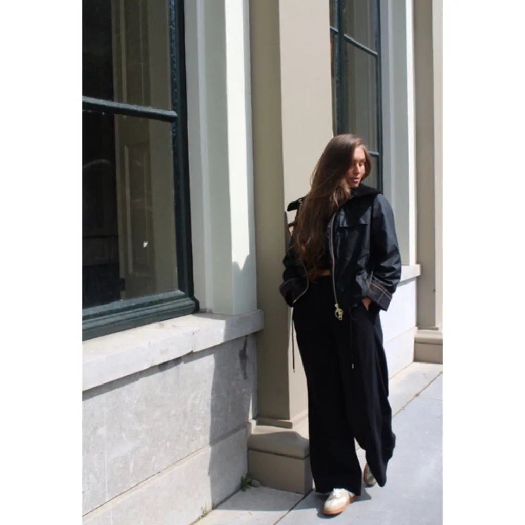 Barbour green with brown collar Beauly Waxed Jacket Black/Classic NEW - Image 3