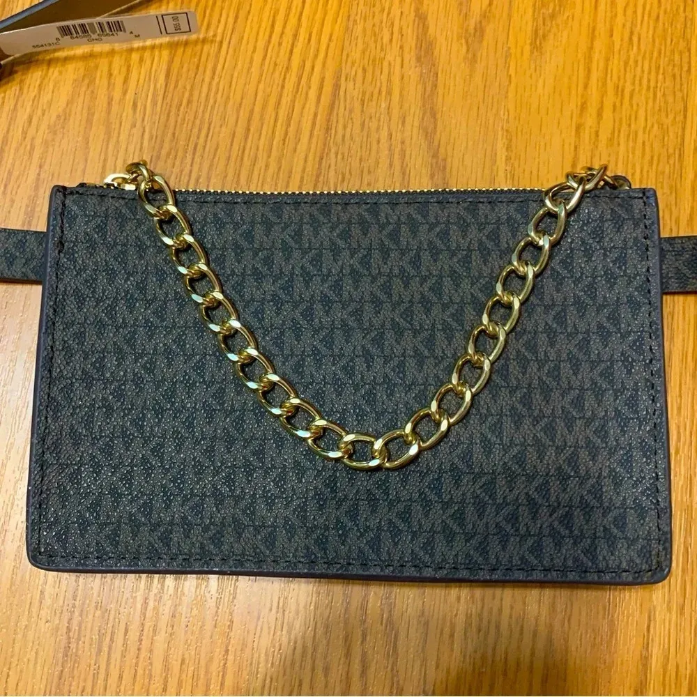 Michael Kors Chain Belt Bag, Brown - Image 9