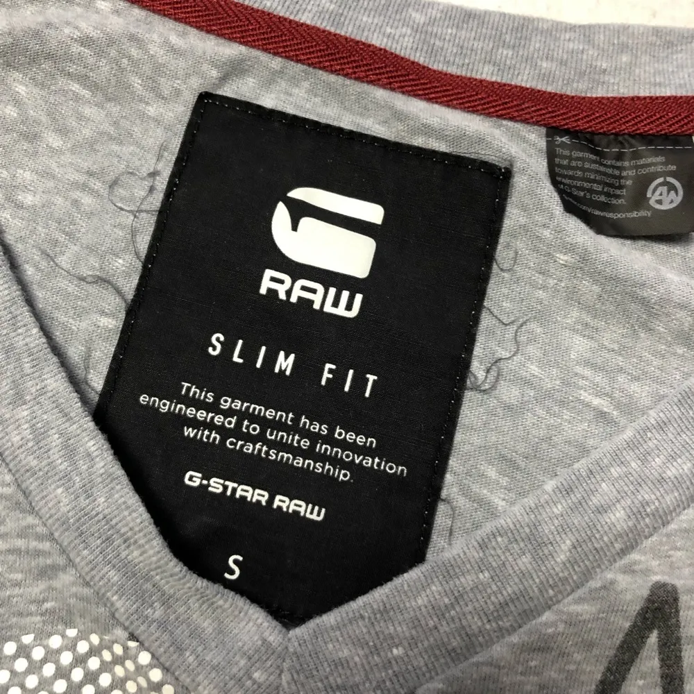 G-Star RAW Redill Slim V Neck Tee Gray - Image 7