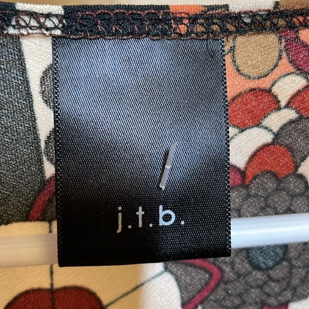 Retro Boho Floral Print 70s style top size XL - Image 11