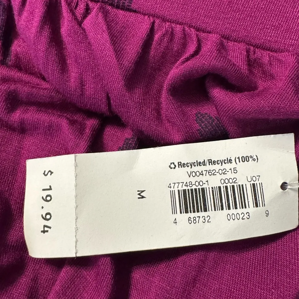 Old Navy Women’s Jersey Knit Circle Smocked Skirt Magenta Print Size M NWT - Image 9