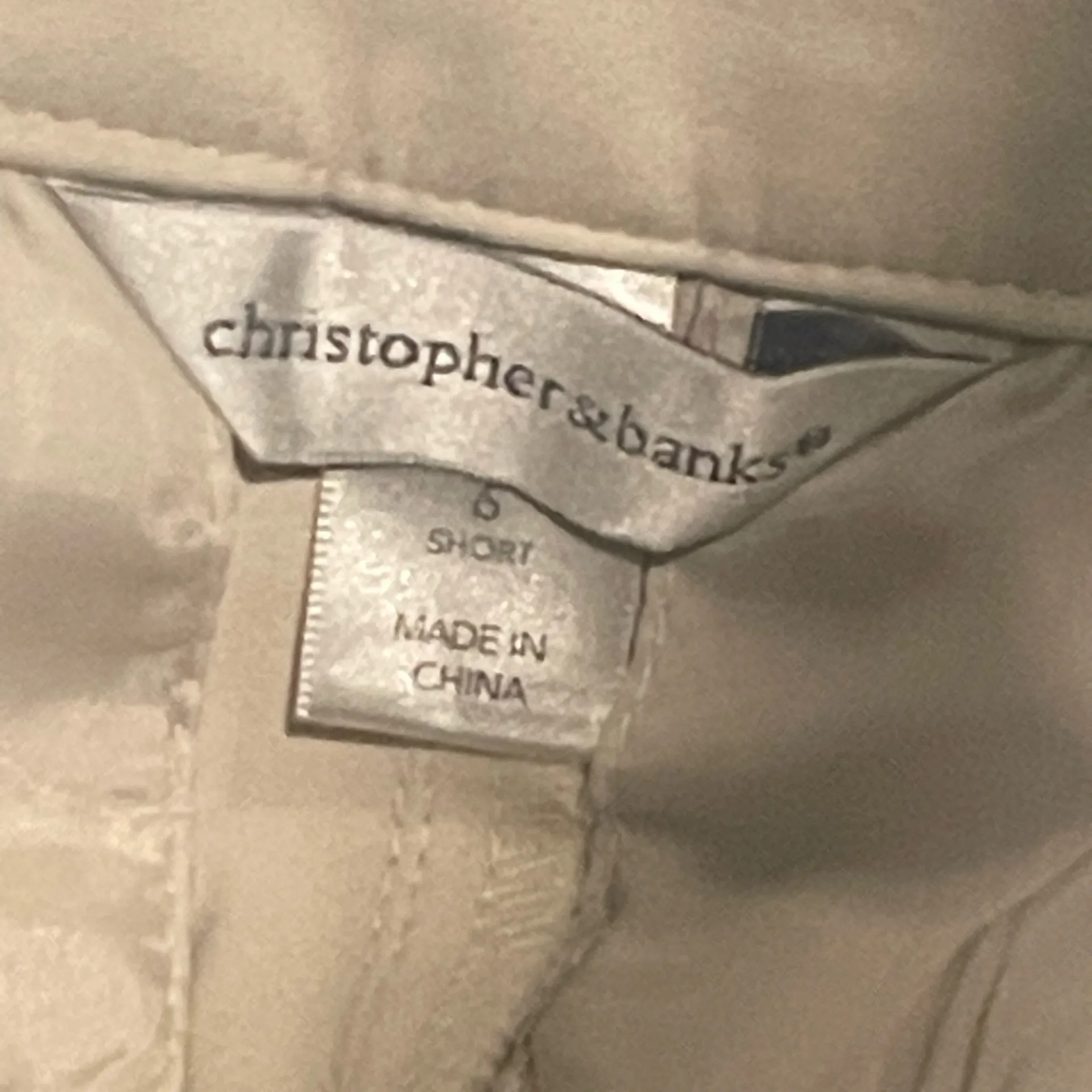 Christopher & Banks khaki pants khakis trousers slacks womans size 6 SHORT EUC - Image 8