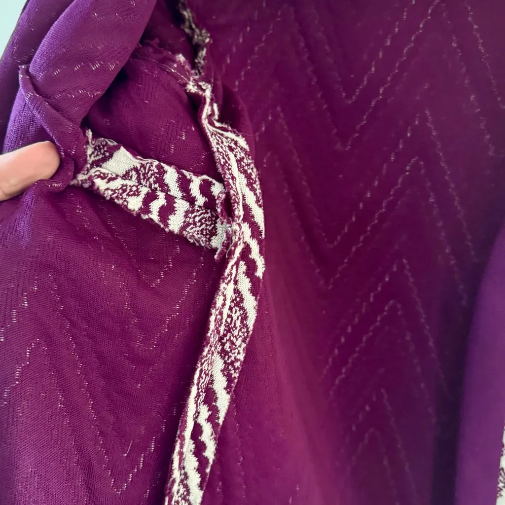 Vintage Woven Quilt Knit Suit Dress Jacket Blazer, Purple & White Print sz. M Size M - Image 12