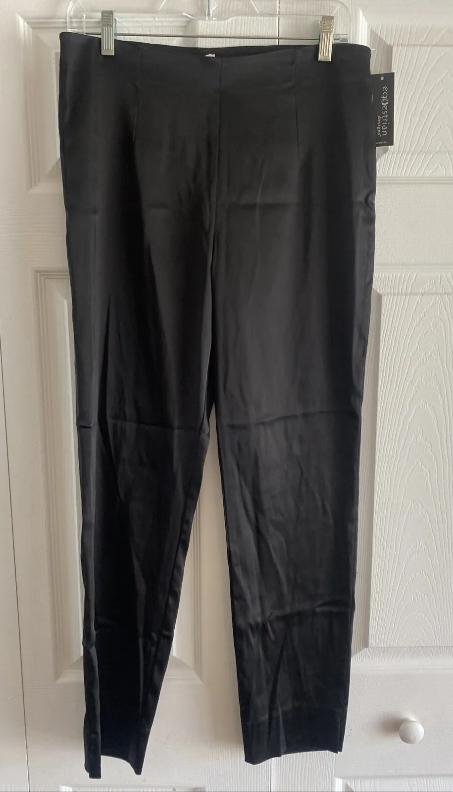 Equestrian Deigns Womens Medium Black Santa Barbara Silky Straight Leg Breeches - Image 1