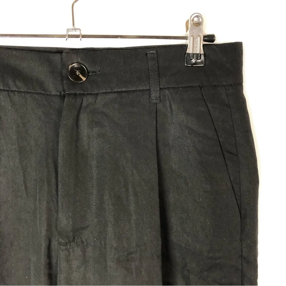 Zara Black High Rise Wide Leg Dress Trousers S - Image 4