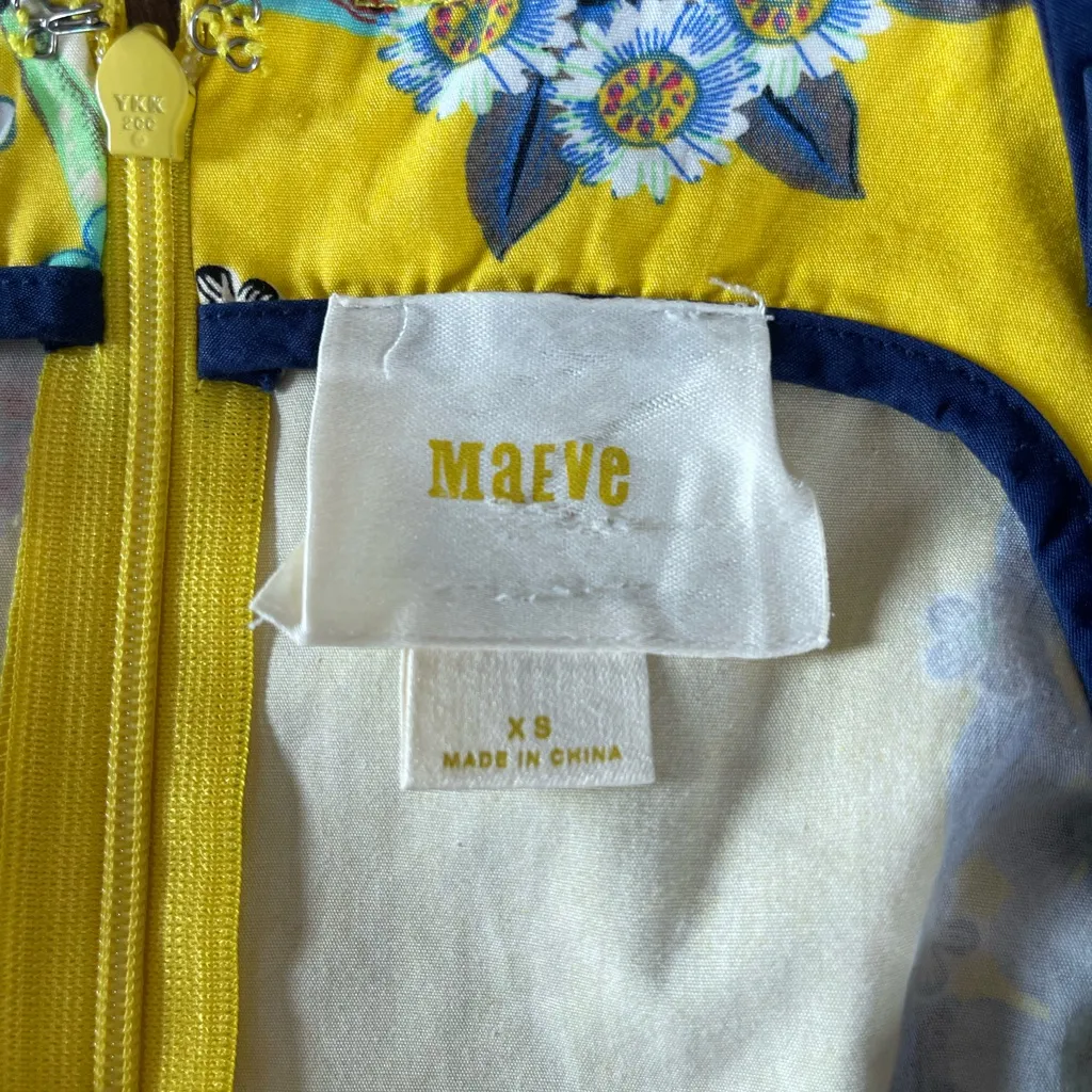 Maeve Yellow Floral Midi Dress - Image 4