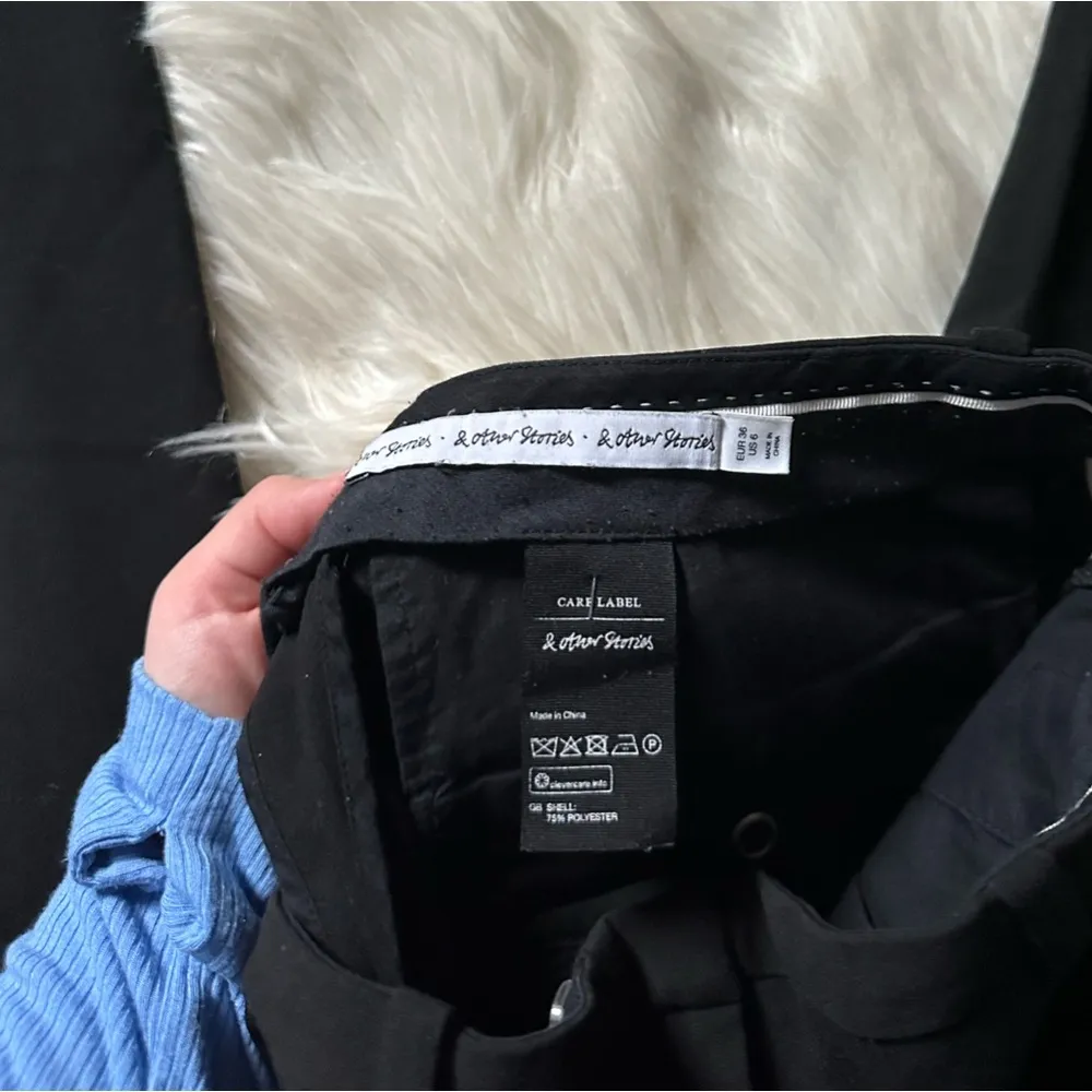 & OTHER STORIES Grosgrain Side Panel Trousers In Black - Image 6