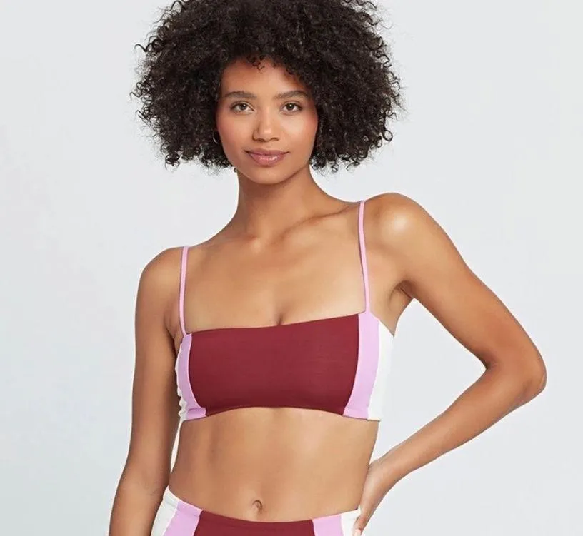 L space rebel stripe bikini top L*Space XS NEW WITH TAGS - Image 3