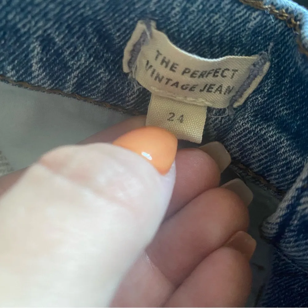 Madewell The Perfect Vintage Jean Light Wash High Rise Mom Jeans Denim Size 24 - Image 9