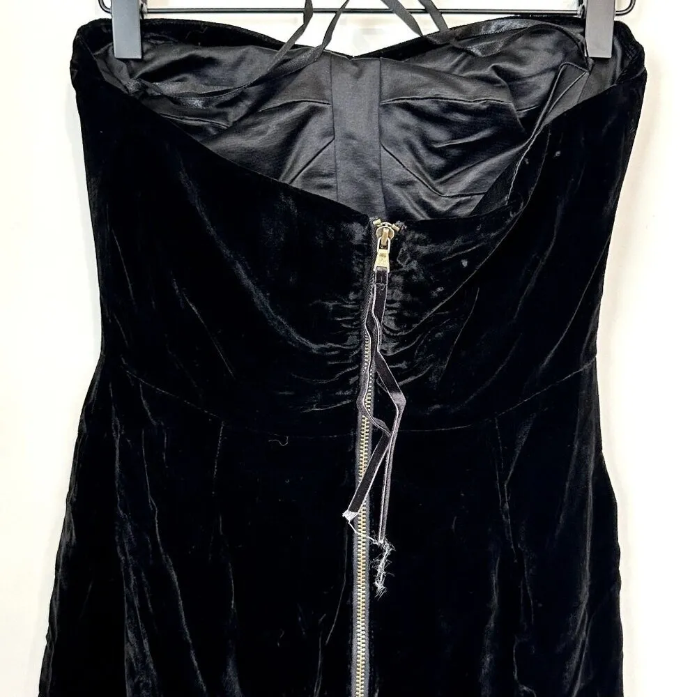 Marc by Marc Jacobs Black Velvet Silk Cocktail Mini Dress - Size 2 - Image 6
