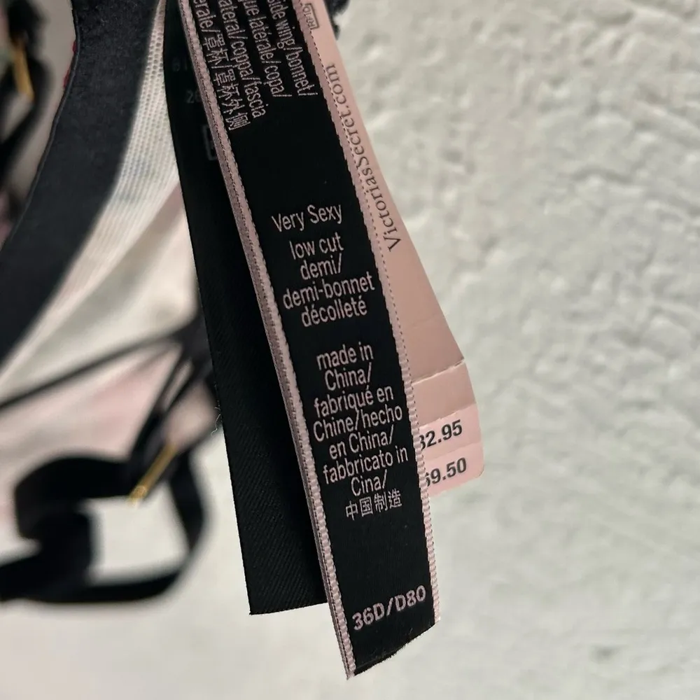 Victoria’s Secret Very Sexy Floral Low Cut Demi Unlined Bra 36D NWT - Image 5