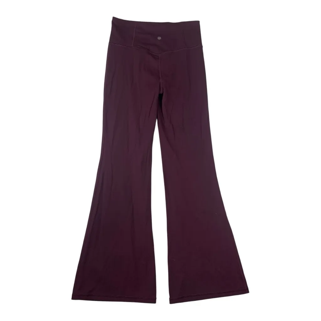 Athleta size medium elation flare pant Deep Burgundy Apparel FLAWED - Image 2