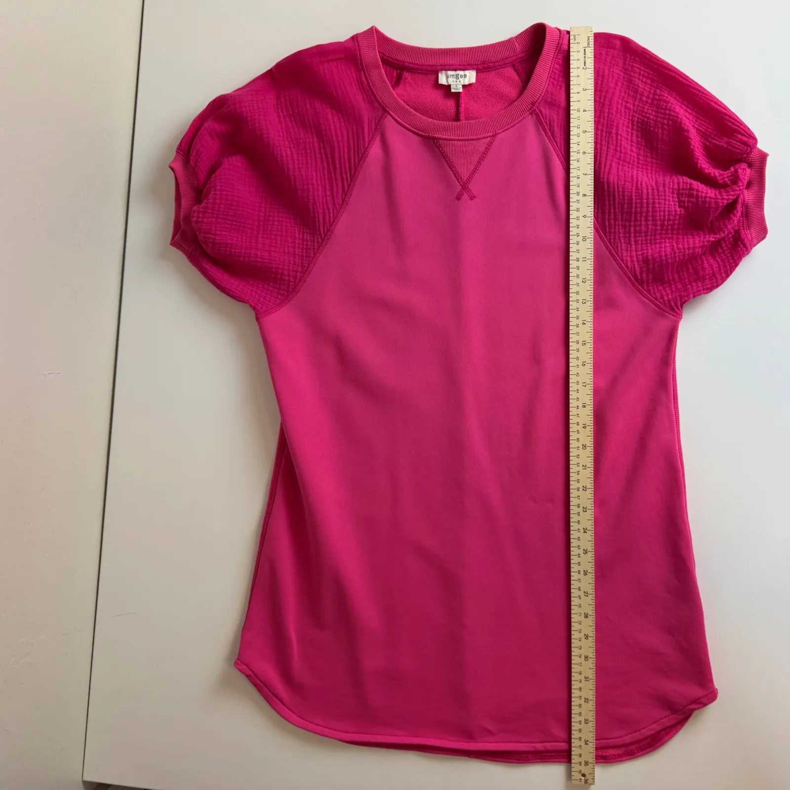 Umgee Womens Pink Cotton Mini Dress Sz S Dolman Sleeve Casual‎ Comfy Everyday - Image 6