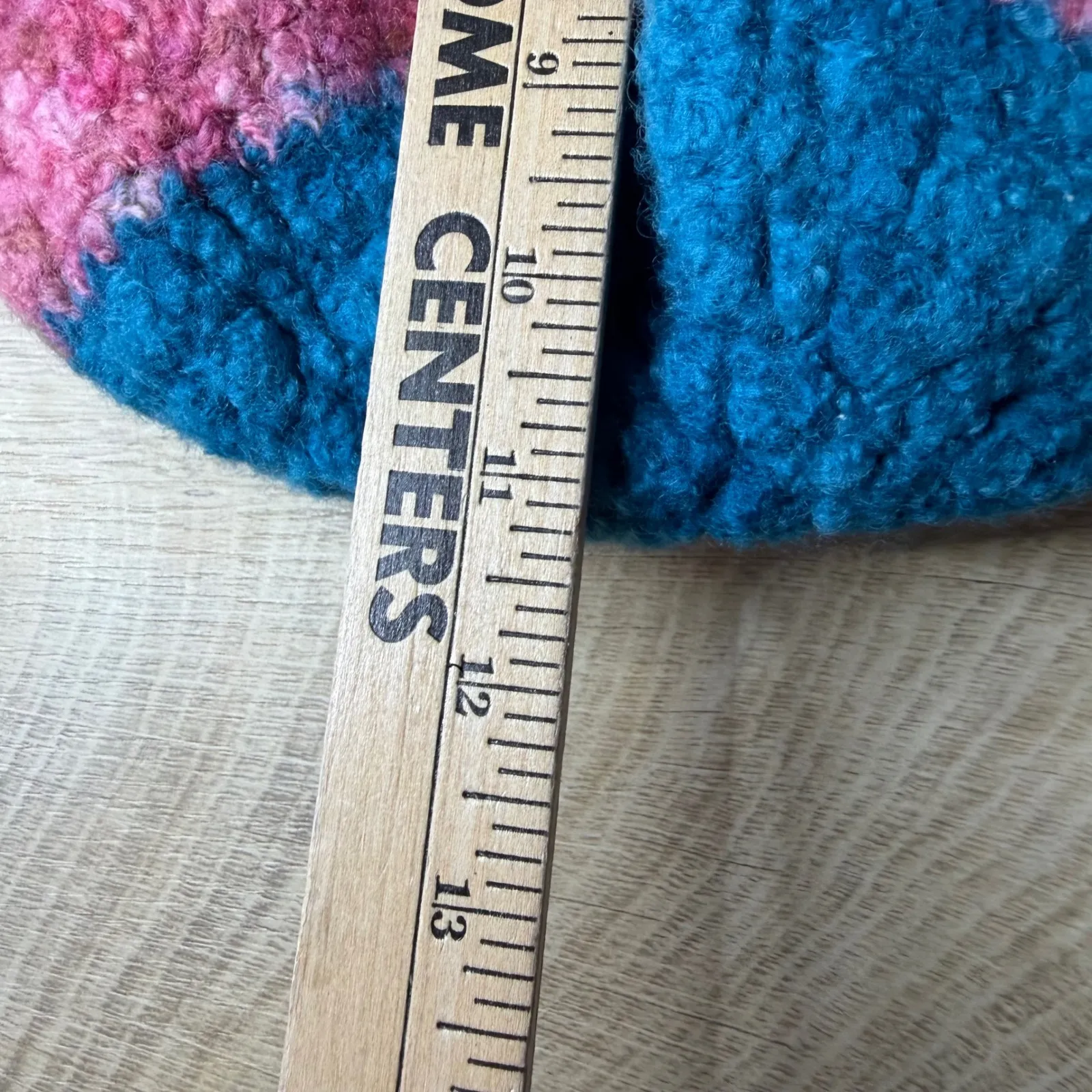 Boho Crochet Knit Striped Hobo Bag Multicolor Slouchy Tote Hippie Granny Square Pink - Image 5