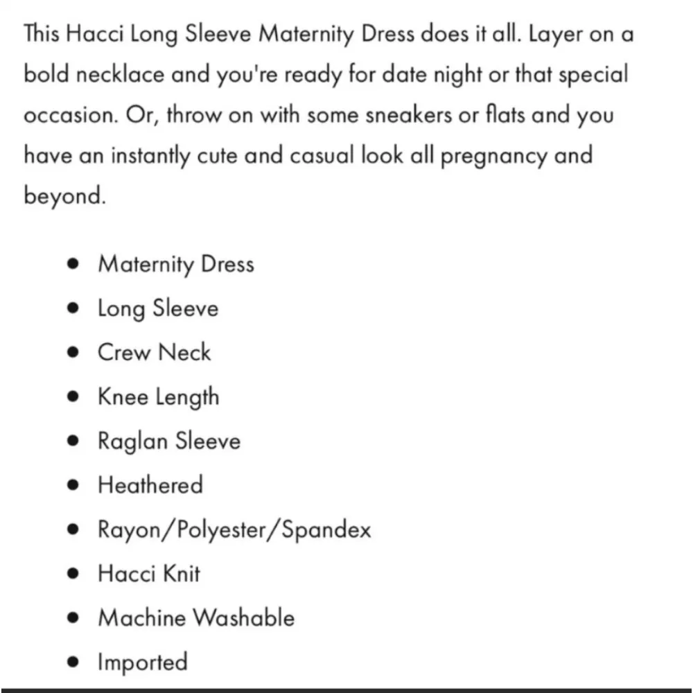 Motherhood Maternity Heather Burgundy Hacci Knit Long Sleeve Dress Womens Small Black Size undefined - Image 7