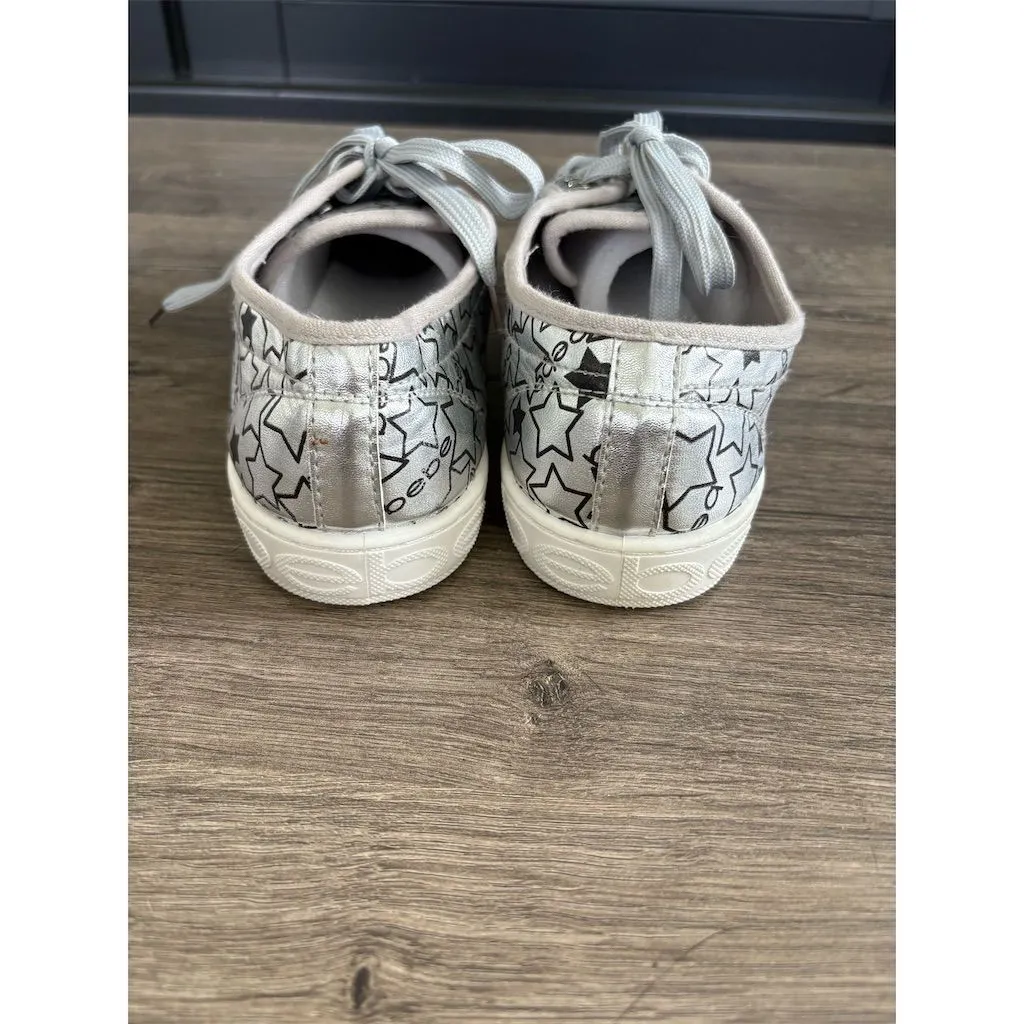 Bebe Sport Women's Daney Silver Star Lace-Up Fashion Sneakers‎ size 10 - Image 4