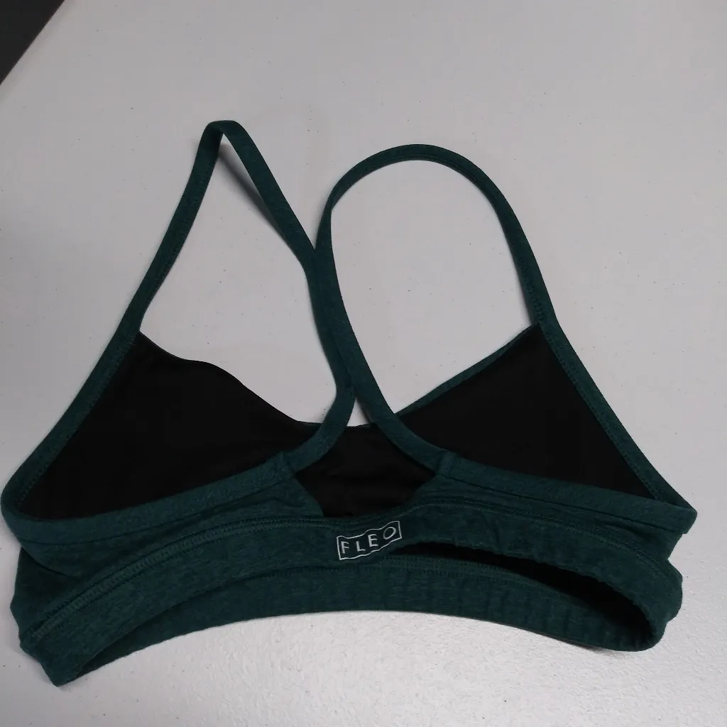 Fleo Reinette Sports Bra Teal Spruce Activewear Size S Green - Image 4