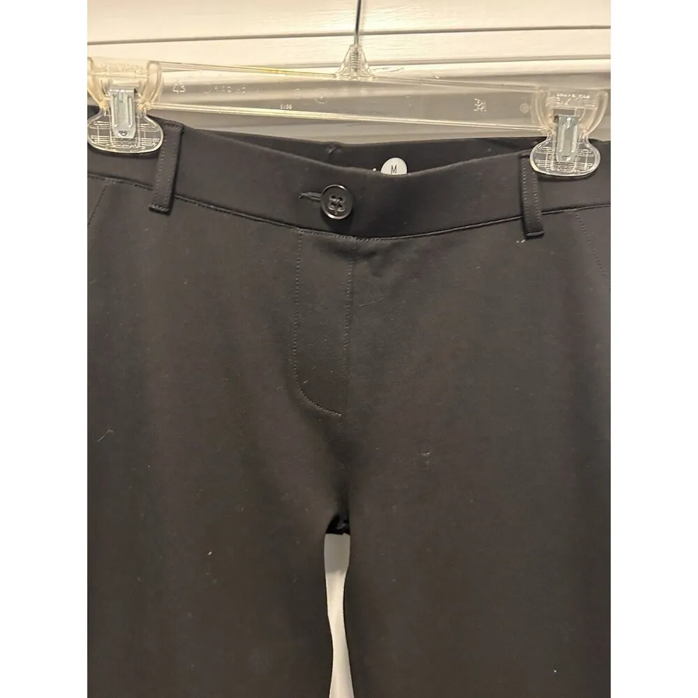 Betabrand Yoga Dress Pants Womens Size Medium Petite Pull On Black Faux Pockets - Image 3