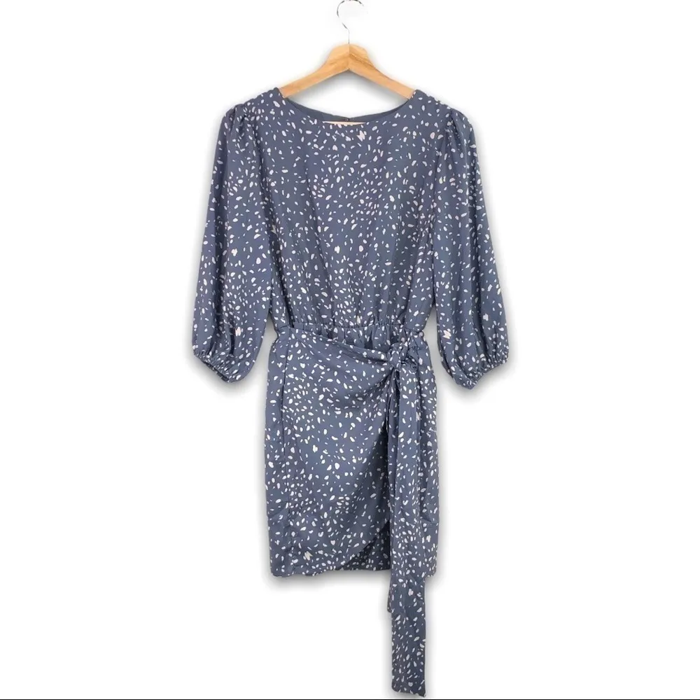 NWT - VICI Exclusive w/ FATE - Ash Blue Long Sleeve Dress Faux Wrap - Small - Image 6