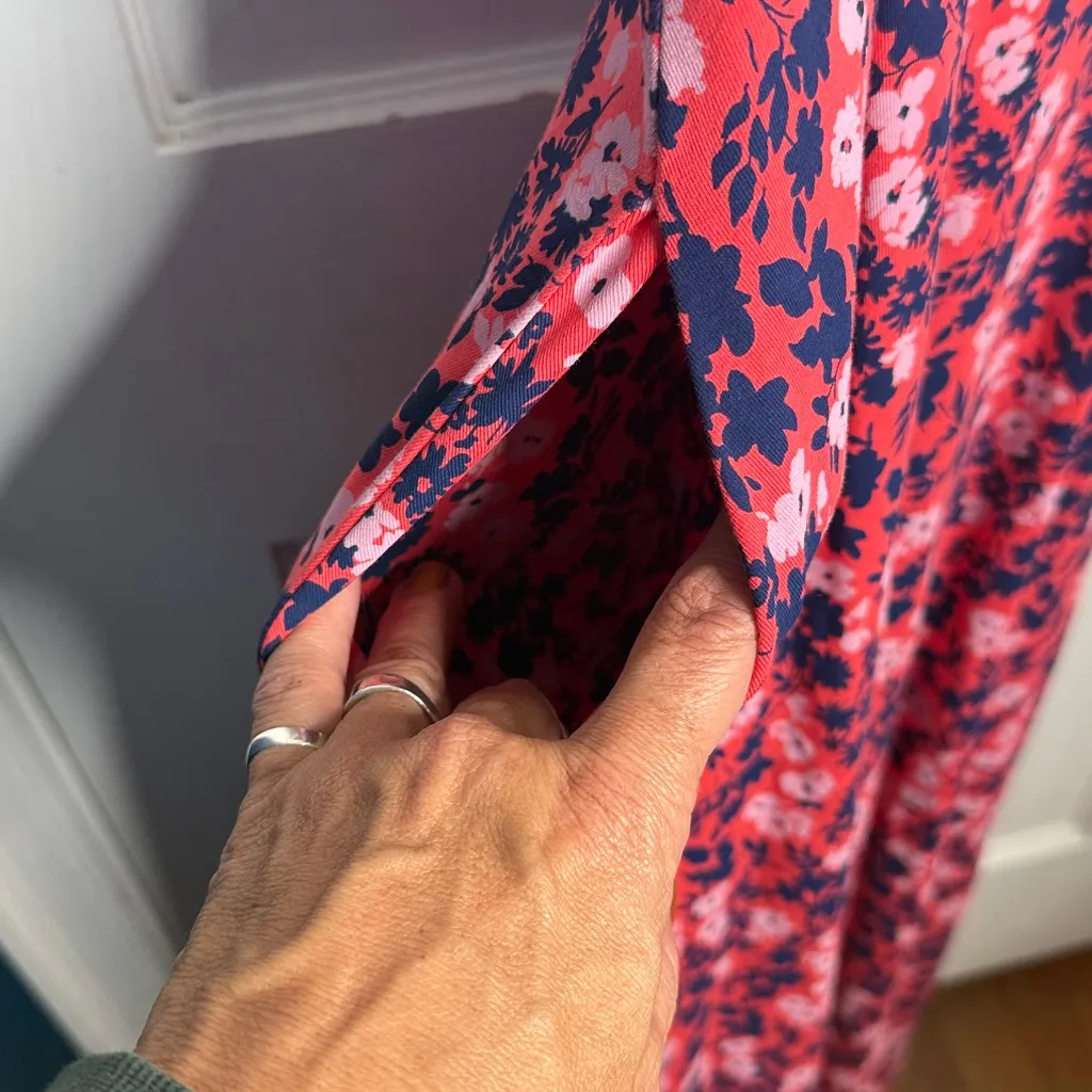 Pact Organic Cotton Fit & Flare Open Back Maxi Dress Sweet Cayenne W1898 Sz M Pink Size M - Image 8