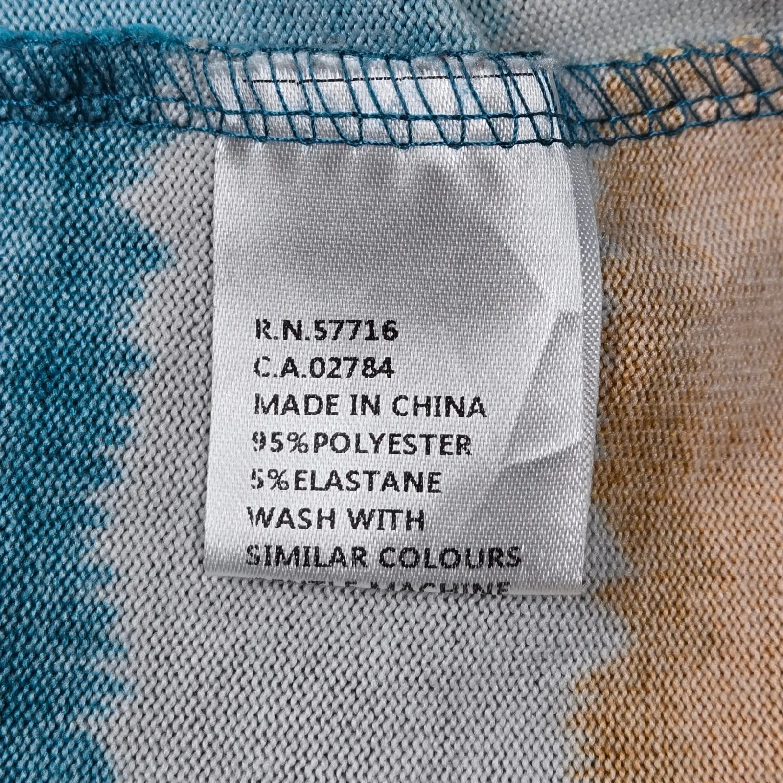 Papillon Striped Lace Up Tassel Dress Teal Orange Gray White Black Size S Blue - Image 4