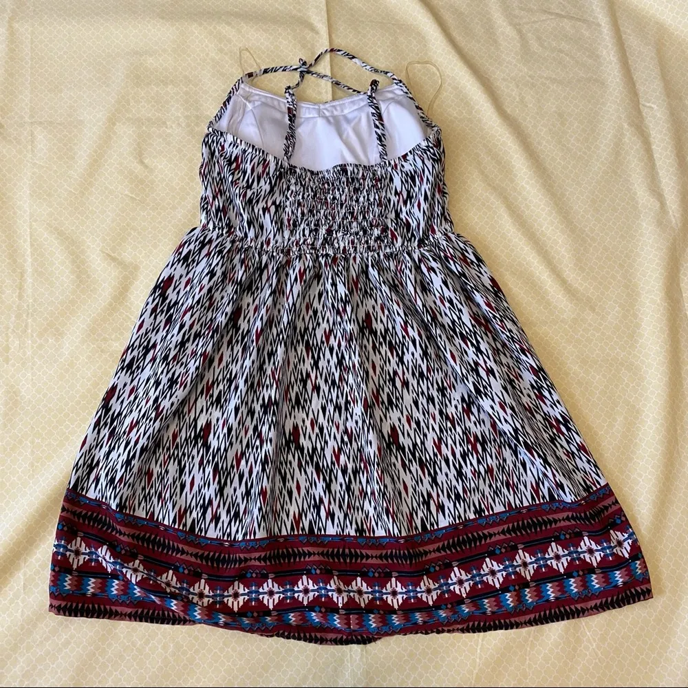 Three Pink Hearts Cream Dress Red Size M - Image 2