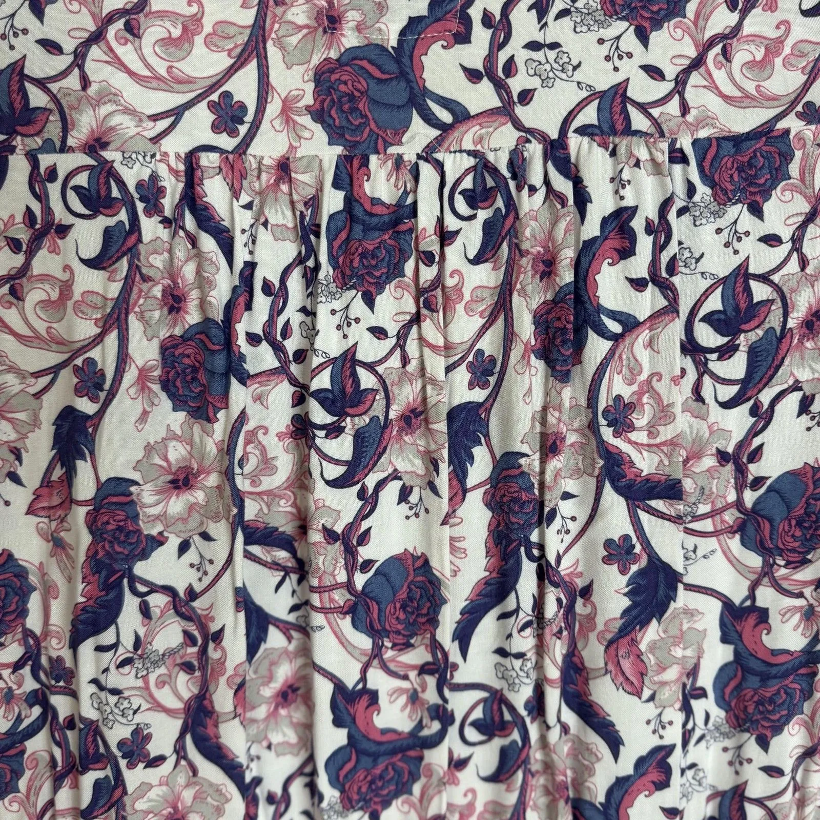 anthropologie sunday Mi Amor Dress Womens M Floral Crochet Lace Midi Tie Waist - Image 11