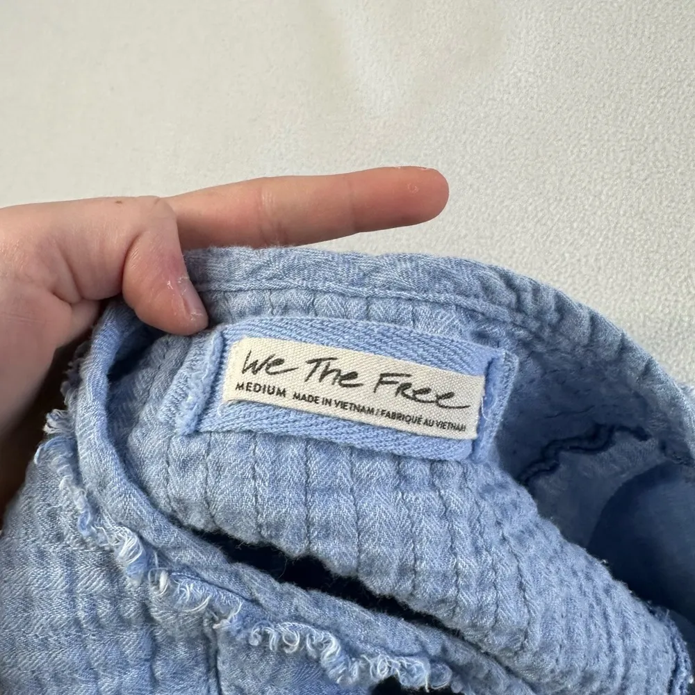 Free People Sand Dune Henley Blouse - Medium - Image 4