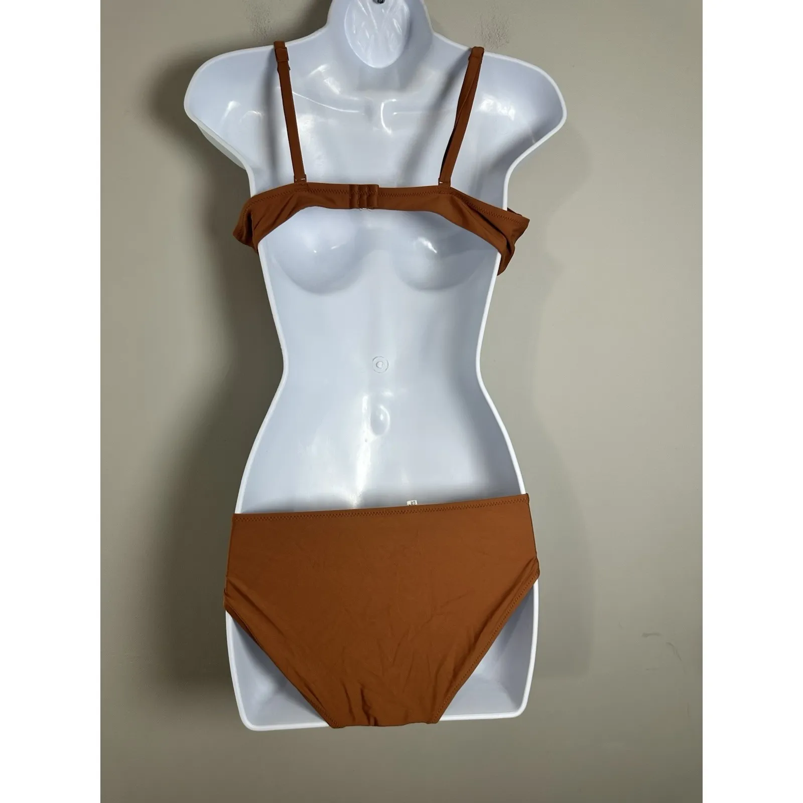 Aerie Real Good Twist Front Bikini Set - Burnt Orange / Rust Top L Bottom M NWOT - Image 4