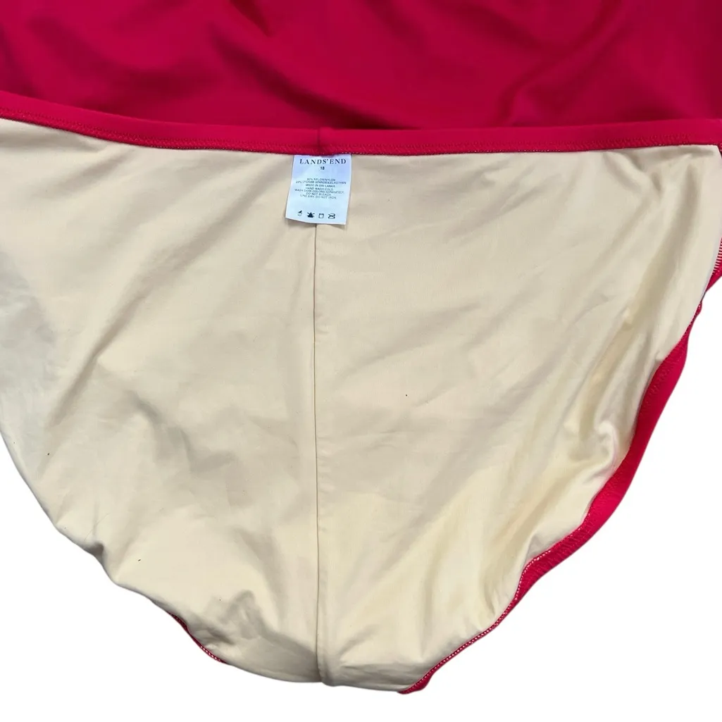 Land’s End Tankini Bikini Set Red Size 18 - Image 11