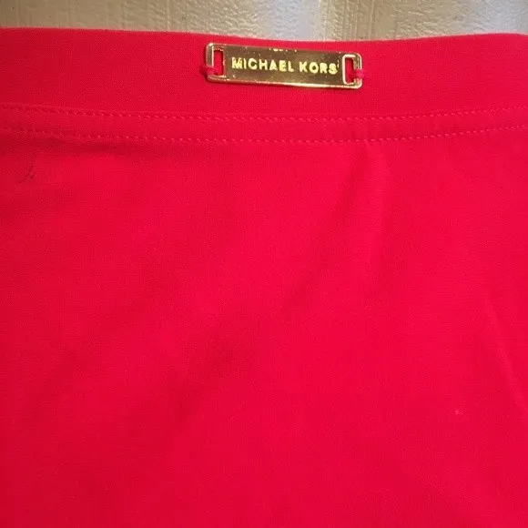 Michael Kors Red Swim Pool Resort Cover Up Mini Skirt S New - Image 5