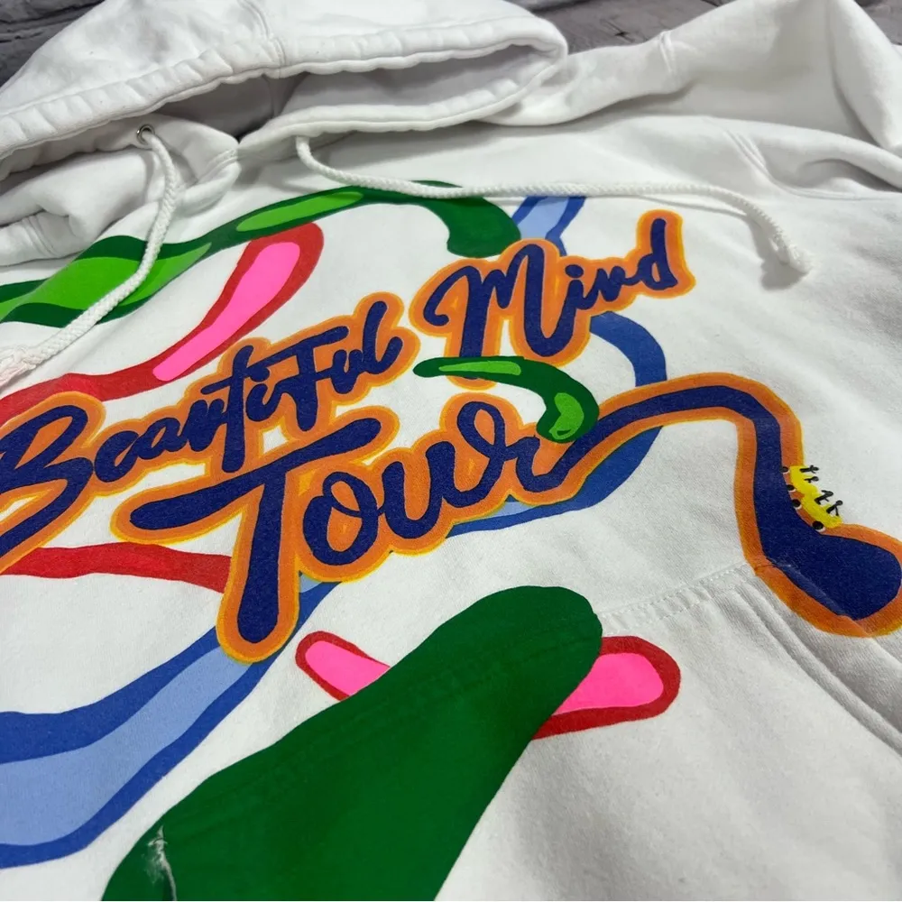UNISEX Authentic Rod Wave Concert Tour Hoody Beautiful Mind Tour Size L (B8) White Size L - Image 3
