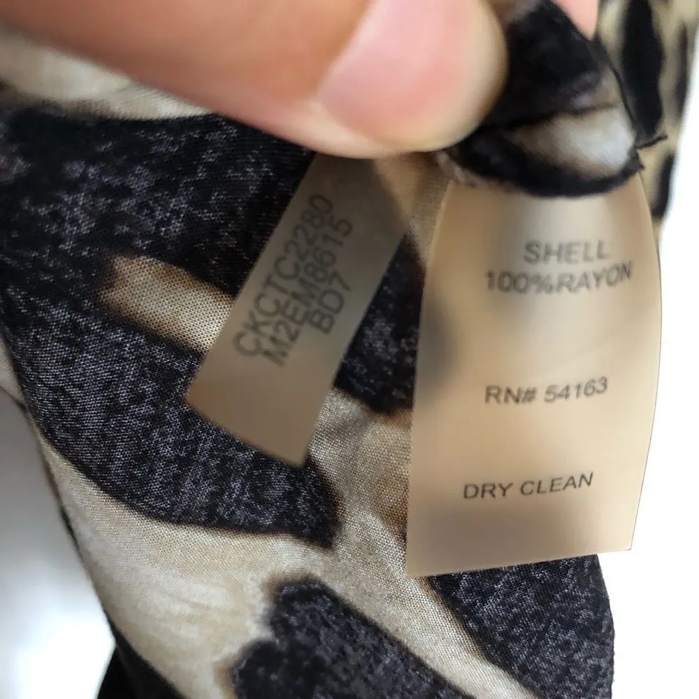 Calvin Klein leopard/cheetah printed Ruched blouse - Image 8