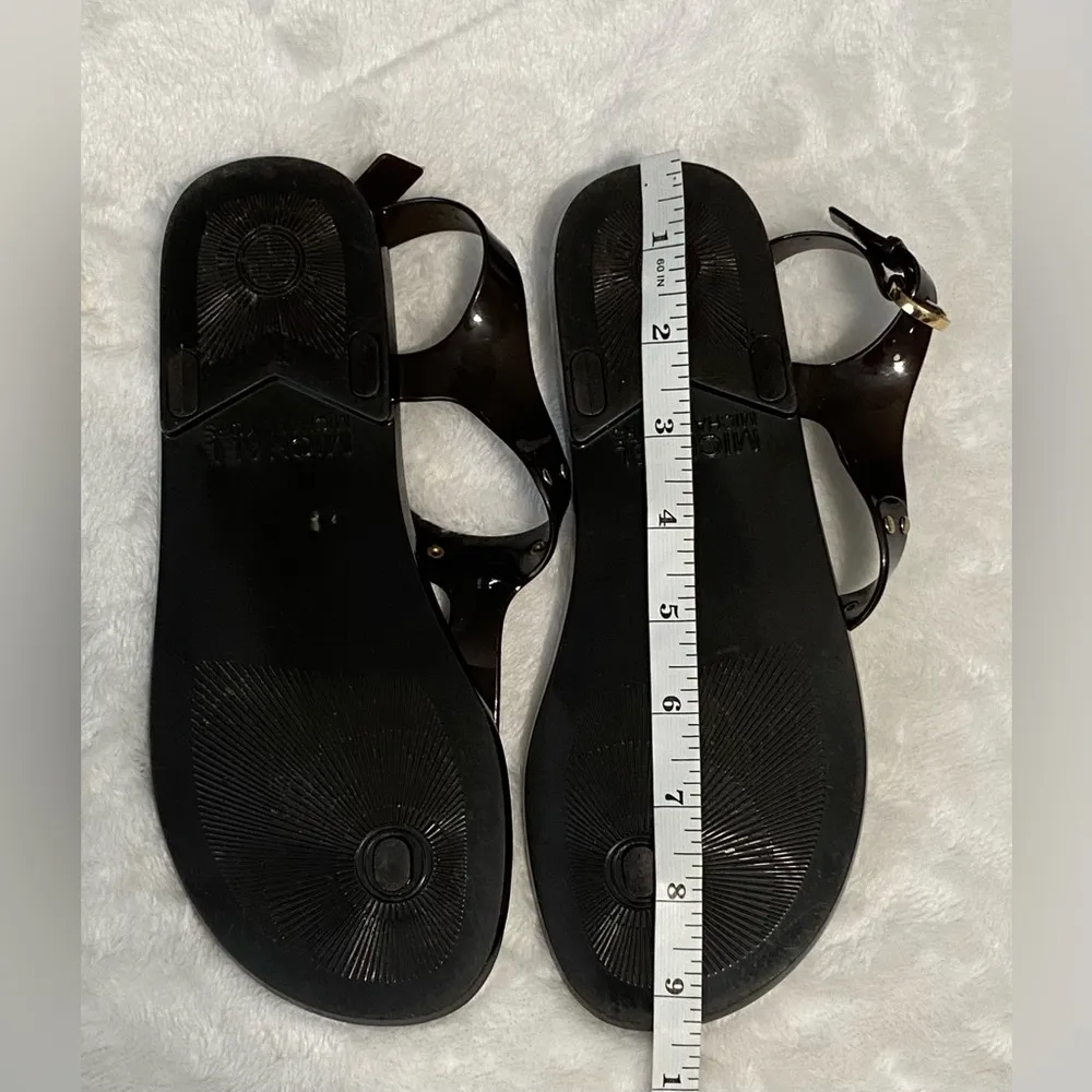 Michael Kors Brown and White Zebra Sandals - Image 6