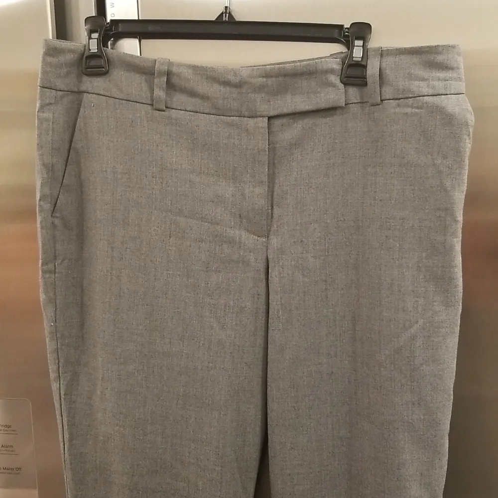 💕ANN TAYLOR💕 Curvy Trouser Pants Relaxed Straight Leg High Rise ~ Grey 10 - Image 3