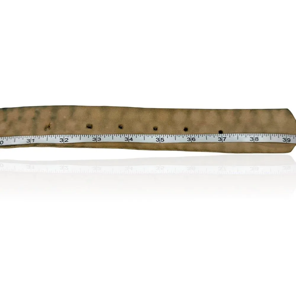 Leatherock Belt L 36 Stone Accented Large Buckle Fully Studded Vintage Western‎ Tan - Image 7