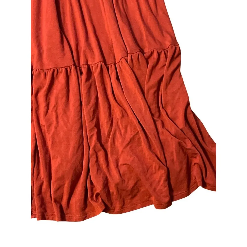 Torrid Burnt Orange Spaghetti Strap Maxi Dress Tank Top Sleeveless Size 1 14/16 - Image 2